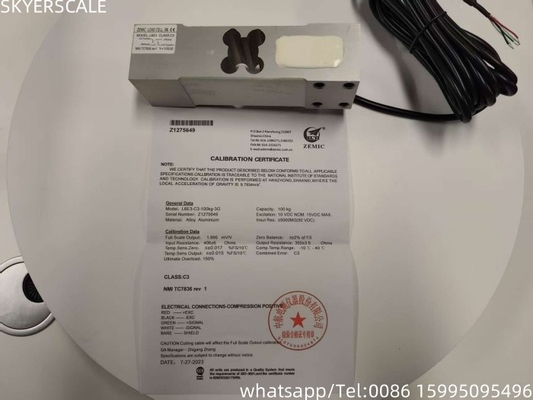 100kg 부하 센서 셀 Zemic 브랜드 산업 무게 플랫폼 벤치 비자