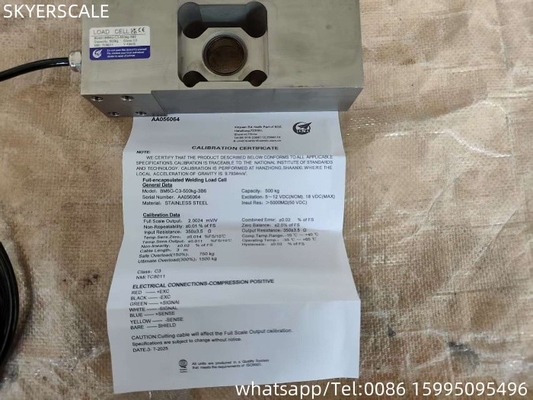 BM6G 500kg 로드 셀 ZEMIC 단일 포인트 센서 OIML 전자 무게 가량용으로 승인